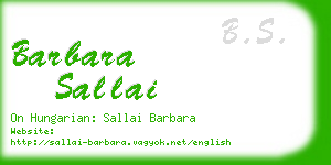 barbara sallai business card